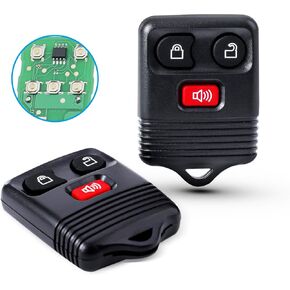 Replacement Key Fob Keyless Entry Remote fits Ford, Lincoln, Mercury, Mazda F150 F250 F350 Escape Expedition Explorer Ranger (and More), 2pc