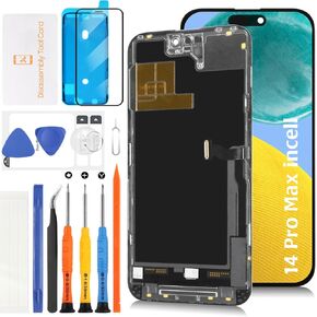 incell 14 Pro Max LCD Display Screen Replacement Touch LCD Display for iPhone 14 Pro Max Touch Digitizer Screen Assembly A2894 A2651 A2893 with Repair Tools