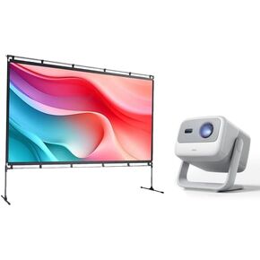 JMGO N1S GTV Portable Triple Laser Projecto + 100 inch Projector Screen