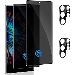 (3+2 Pack) S21 Plus Screen Protector with Camera Lens Protector Fingerprint Unlocking, 9H Tempered Glass, Scratch Resistant, Easy to Install, Bubble-Free, for Samsung S21 Plus 5G 6.7 Inch