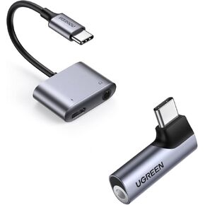 UGREEN USB C to 3.5mm Headphone and Charger Adapter, Supports PD3.0 and QC3.0 Fast Charging, Premium Sound Quality, Universal Fit