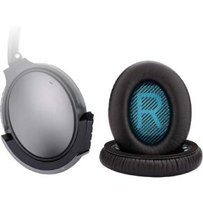 Wireless Bluetooth Adapter and Ear Pads Replacement for Bose QuietComfort QC25 (Black)