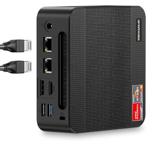 Mini PC Desktop Computers P3，AMD Ryzen 9 6900HX, 16GB DDR5 RAM 512GB m.2 NVMe SSD, Dual 2.5GbE LAN Ports/WiFi 6E/BT5.2, USB 4.0 Port for External Graphics Card, Dual NVMe SSD Slots