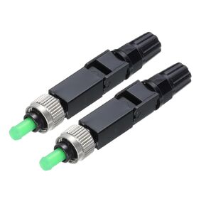 MECCANIXITY FC/APC Fiber Optic Quick Connector, Single Mode Fiber Cable Quick Connector FC Fast Connectors Adapter for CATV Network, Pack of 2
