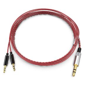 Replacement Audio Cable Compatible with Sol Republic Tracks HD, HD2, Sol Republic V8, V10, V12, X3 Headphones, for iPhone Samsung & Android Phone (Red)