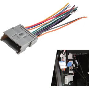 Downhill Car Radio Harness, Aftermarket Radio Wiring Harness, Vehicle Audio CD Player Speaker Connector, Compatible with Chevrolet Chrysler Hummer Buick Suzuki (Gray)