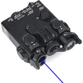 Metal DL-A Box Laser Sights，with IR Laser + Red/Green/Blue Laser Sight + Strobe/Momentary/Constant Modes Whitelight LED 160 Lumens Flashlight，with Pressure Switch，for 20mm Rail