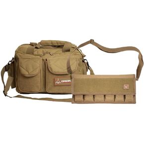 Range Bag for Handguns and Ammo & Magazine Pouch for Single and Double Stack Mags Bundle