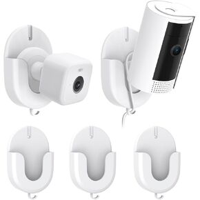 3Pack Adhesive Ring Camera Mount for Wyze Cam v3/v4/OG/Ring Indoor Cam/Blink Outdoor 4/Blink Mini, Two Easy Installation Ways, No Drill Wall Mount Bracket for Indoor Camera