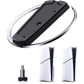 Vertical Stand for PS5 Console/Pro/ PS5 Slim, Black Vertical Stand Non-Slip Base Mount PlayStation 5 Slim Base Replacement with Screw PlayStation 5 Accessories Easy to Install