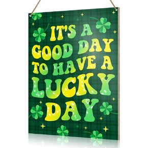 UDNADKEX St. Patrick's Day Wooden Sign Decor, Paddy's Irish Pub, Saint Patrick's Day Sign Bar Decor Home Pub Man Cave Irish Wall Decorations