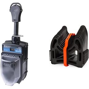 PROGRESSIVE INDUSTRIES RV Surge Protector 50 Amp with Electrical Management System, Portable, EMS-PT50X & Camco Sidewinder RV Sewer Hose Support | Curve Around Obstacles | 10 Feet, Black (43031)