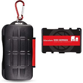 Kiorafoto Memory Card Case Holder Tough & Slim Bundle : Tough Case for 12 SD + 12 MicroSD TF, Slim Holder for 2 SD + 4 MicroSD TF