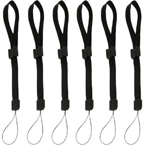 Hand Wrist Strap Lanyard 6 Pack 8.3" Adjustable Comfortable Sturdy Flat Cord for GoPro/Camera/Phone/USB Flash Drive/Keys/Flashlight/Selfie stick/AirPods Universal Cell Phone Lanyard Black