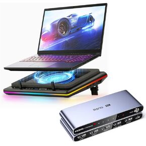 لوحة تبريد الكمبيوتر المحمول و HDMI 2.1 التبديل ، HDMI Switcher 4K@120Hz 8K@60Hz