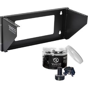 RIVECO 4U Wall Mount Rack for Network| Reinforced Heavy Load 66-99 LBS Server Racks Vertical & Horizontal Mounting for 19 inches IT & Studio Equipment & M6 Screws 50 Sets