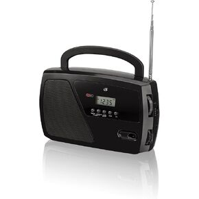 GPX, Inc. R633B Portable Shortwave AM/FM Clock Radio (Black)
