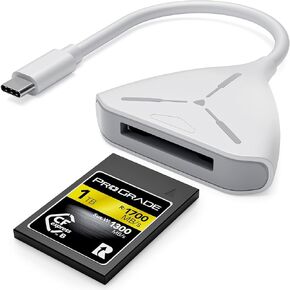 قارئ بطاقة CFExpress Type B مع USB 3.2 (Gen 2) 10 جيجابت في الثانية ، محول USB-C النوع B CFExpress ، متوافق مع Windows/Mac/Linux/Android ، لجهاز iPhone 16/15 ، أجهزة الكمبيوتر المحمولة ، الأجهزة اللوحية ، الهواتف الذكية (ليس لبطاقة XQD)