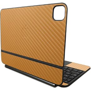 Carbon Fiber Skin Compatible with Apple Magic Keyboard for iPad Pro 11‑inch (M4) 2024 - Solid Orange - Premium 3M Vinyl Protective Wrap Decal Cover - Easy to Apply | Crafted in The USA by MightySkins