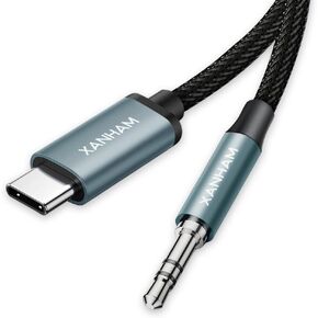 USB Type C to 3.5mm Aux Jack Adapter Cable USB C to 3.5mm Headphone Stereo Male to Male Cord Compatible with iPhone 15 Plus/15 Pro Max, Galaxy S24 S23 S22 S21 Ultra, Pixel, iPad 3.3 Feet/1M