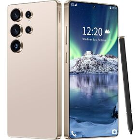 I25 Ultra Unlocked Phone 12+512GB,Built in Pen The Phone,Battery 7000mAh 6.99" HD Screen,Android 14 Smartphone,Face ID/5G/Fingerprint Lock/Dual SIM/GPS (Rose Gold, 12+512)