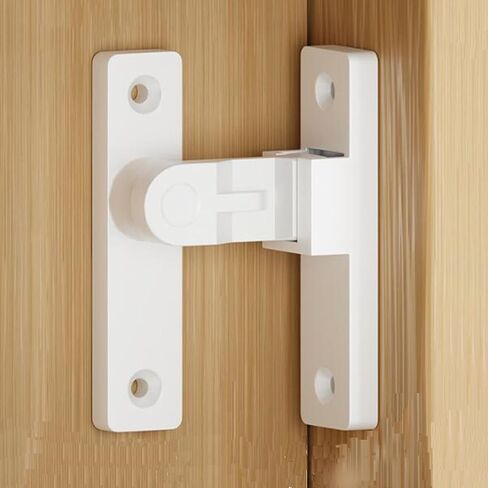 90 Degree Barn Door Lock LISHAN Latch Luminescent Upgrade Your Safety Easy Installation Keyless Entry Zinc Alloy Matte Black Ideal for Sliding Doors Bathroom Kitchen Cabinet Pet Safety in Saudi Arabia