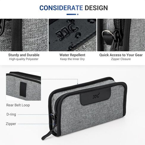 JJC Portable 120 Film Canister Bagous ، حقيبة تخزين للحالة المصنوعة للأفلام لمدة 5 لفات من 120 فيلمًا متوسطة التنسيق ، صندوق تخزين حاوية كاسيت مصغرة مع حلقة حزام وحزام (بدون فيلم in Kuwait