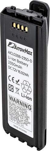 Arrowmax 7.2v 2350mAh Li-ion Brade Battery for ICOM IC-A25 IA-A25NE IC-A25CE AS BP-288 (AICL0288-2350-D) in Kuwait