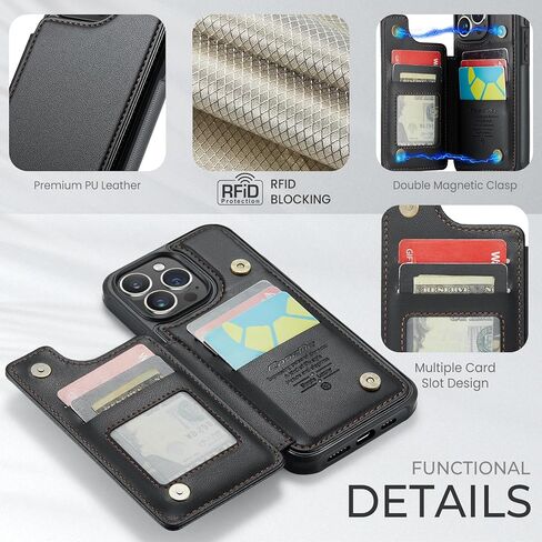 Bemal for iPhone 16 Pro Wallet Case مع حامل البطاقة ، حظر RFID ، كيكستاند جلدي مقاوم للصدمات للرجال والنساء ، غطاء هاتف واقعي متين لمدة 6.3 "، أرجواني in Kuwait