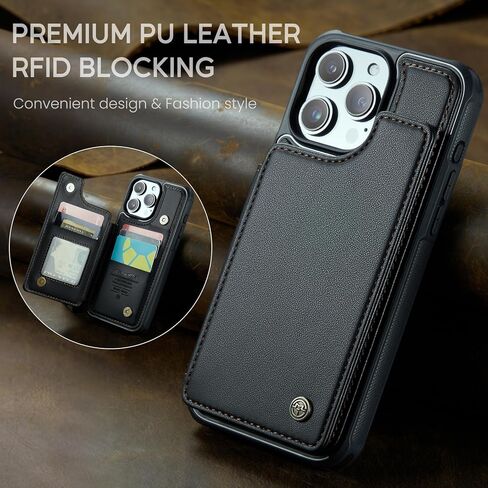 Bemal for iPhone 16 Pro Wallet Case مع حامل البطاقة ، حظر RFID ، كيكستاند جلدي مقاوم للصدمات للرجال والنساء ، غطاء هاتف واقعي متين لمدة 6.3 "، أرجواني in Kuwait