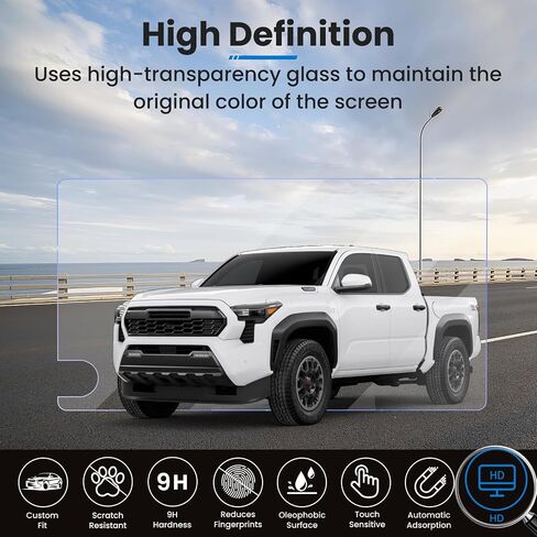 2PCS 2025 2024 Tacoma Screen Protector 8-Inch for 2025 2024 Toyota Tacoma SR/SR5/TRD PreRunner/TRD Sport/TRD Off-Road Accessories,9H Tempered Glass in Saudi Arabia