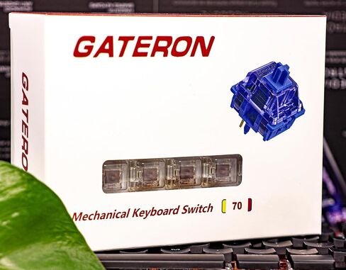 Gateron 35Pcs Pre lubed G pro V3.0 MX Mechanical Gaming Keyboard Split Tactile 50gf Switches,POM Stem Linear RGB SMD Switches 3 pin (Yellow) in Kuwait