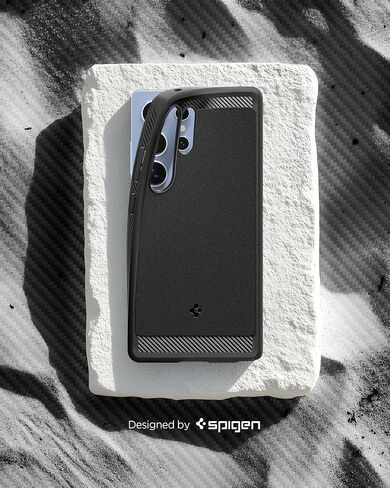 Spigen Rugged Armor MagFit Designed for Galaxy S25 Ultra Case [Fast Wireless Charging/Magnet for Galaxy] (2025) - Matte Black in Saudi Arabia