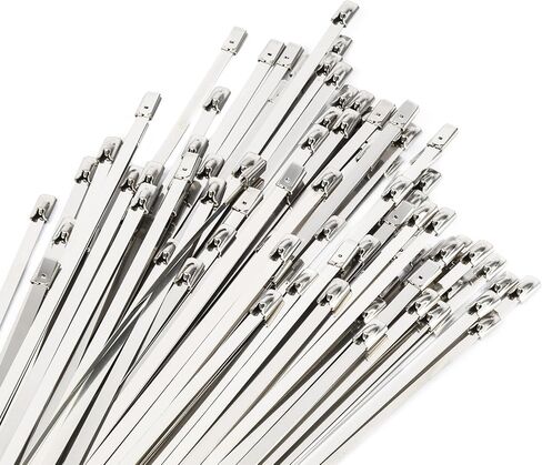 Metal Zip Ties 5.91 inch Long 100pcs 304 Stainless Steel Heavy Duty Self-locking Cable Ties Suitable for Machinery, Vehicles, Farms, Pipes, Roofs and Cables in Kuwait