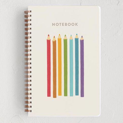 Minted Find Your Own Way Notebook, Writing Journal for Notes & Journaling, Durable Acrylic Free Cover, Abstract Modern Art Design, Spiral Bound Journal Notebook with 80 Lined Pages, 5.5" x 8.5" in Kuwait