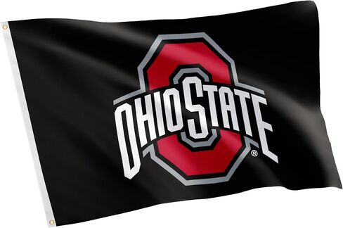 لافتات علم جامعة ولاية أوهايو من صبار الصحراء، أعلام Buckeyes OSU، 100% بوليستر للاستخدام الداخلي والخارجي 3×5 (النمط 8) in Saudi Arabia
