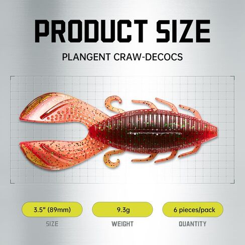 Soloking Soft Rage Fishing Lure, Great Action Soft Plastic Lure for Bass Add Salt Fish Additive in Saudi Arabia