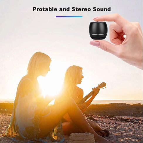 Portable Bluetooth Speakers,Outdoors Wireless Mini Bluetooth Speaker with Built-in-Mic,Handsfree Call,TF Card,HD Sound and Bass for iPhone Ipad Android Smartphone and More (Black) in Saudi Arabia