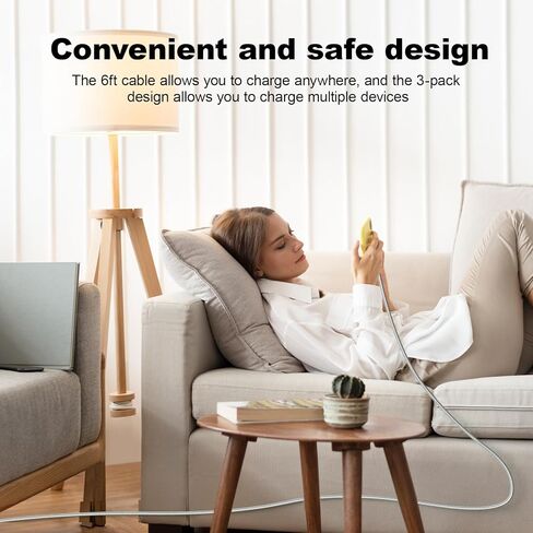 USB C to USB C Cable,100W 2Pack Nylon Braided Type C Charger Cable,USBC Charger Cord Compatible with iPhone 16/16 Plus/16 Pro Max/15/15 Plus/15 Pro Max,MaoBook,Samsumg S24/S24,10FT Pink in Kuwait