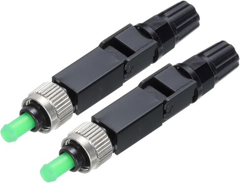 MECCANIXITY FC/APC Fiber Optic Quick Connector, Single Mode Fiber Cable Quick Connector FC Fast Connectors Adapter for CATV Network, Pack of 2 in Kuwait