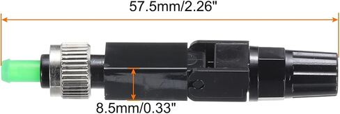 MECCANIXITY FC/APC Fiber Optic Quick Connector, Single Mode Fiber Cable Quick Connector FC Fast Connectors Adapter for CATV Network, Pack of 2 in Kuwait