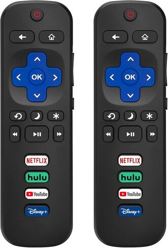 (Pack of 2) Remote Control Cover Case for Roku TV/Silicone Protective Sleeve Skin - Glow in The Dark (Green/Blue) in Saudi Arabia
