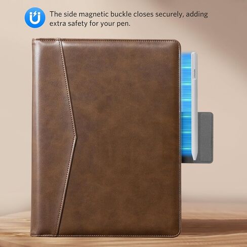 CoBak Premium PU Leather Case for Remarkable Paper Pro 11.8" (2024) – Slim Magnetic Back Cover with Auto Sleep/Wake, Folder Design, Magnetic Pen Holder Strap, Brown Leather in Kuwait