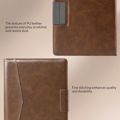 CoBak Premium PU Leather Case for Remarkable Paper Pro 11.8" (2024) – Slim Magnetic Back Cover with Auto Sleep/Wake, Folder Design, Magnetic Pen Holder Strap, Brown Leather in Kuwait