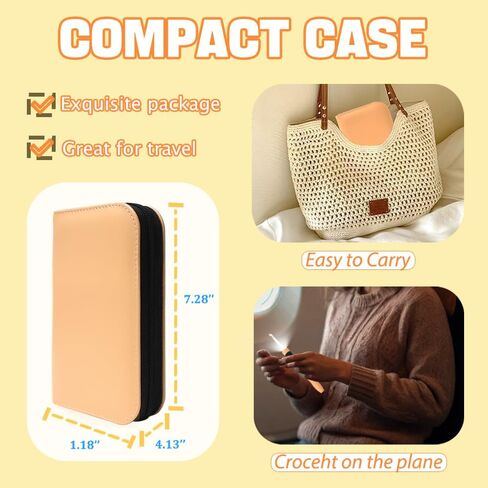 17 مقاسًا مجموعة خطافات كروشيه مضاءة 2.5 مم ~ 14.0 مم خطاف كروشيه قابل لإعادة الشحن، خطافات كروشيه مضيئة مع حافظة in Kuwait