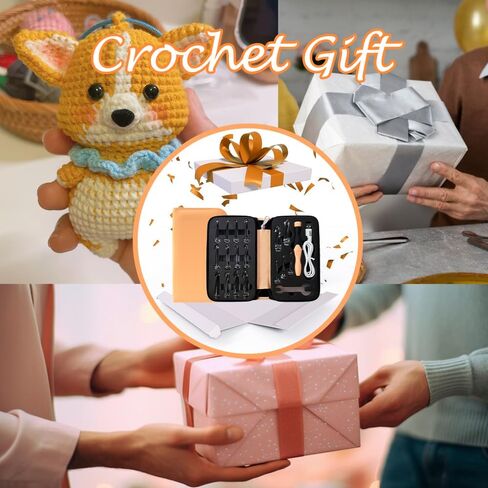 17 مقاسًا مجموعة خطافات كروشيه مضاءة 2.5 مم ~ 14.0 مم خطاف كروشيه قابل لإعادة الشحن، خطافات كروشيه مضيئة مع حافظة in Kuwait