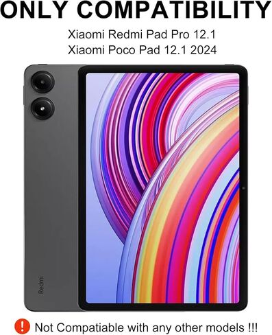 Iveoppe للوحة المفاتيح Redmi Pad Pro مع حالة من Xiaomi Redmi Pad Pro 12.1 بوصة 2024/Xiaomi Poco Pad 12.1 in Kuwait