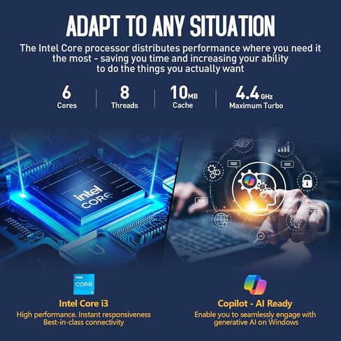 ASUS 2025 Vivobook 17 Laptop Computer, 17.3 Inch Laptop FHD, Intel Core i3, 40GB RAM,1TB SSD+512GB Docking Set, Windows 11 Pro Lifetime Office, 10-Key Number Pad, Quite Blue in Saudi Arabia