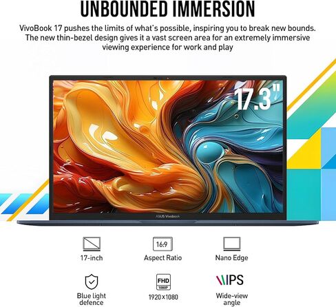 ASUS 2025 Vivobook 17 Laptop Computer, 17.3 Inch Laptop FHD, Intel Core i3, 40GB RAM,1TB SSD+512GB Docking Set, Windows 11 Pro Lifetime Office, 10-Key Number Pad, Quite Blue in Saudi Arabia
