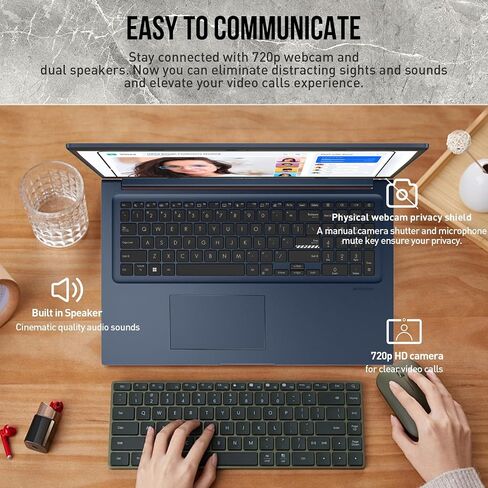 ASUS 2025 Vivobook 17 Laptop Computer, 17.3 Inch Laptop FHD, Intel Core i3, 40GB RAM,1TB SSD+512GB Docking Set, Windows 11 Pro Lifetime Office, 10-Key Number Pad, Quite Blue in Saudi Arabia